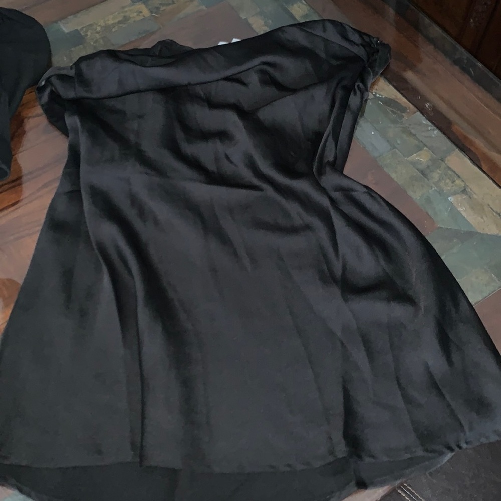 Black satin dress
